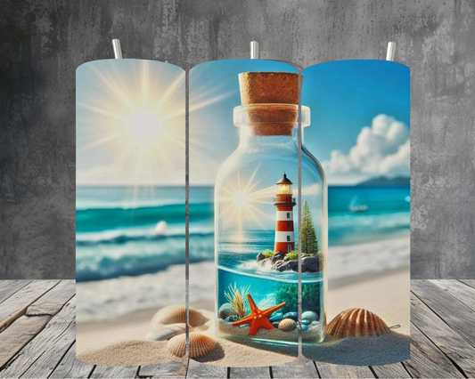 FLASCHE AM MEER 1